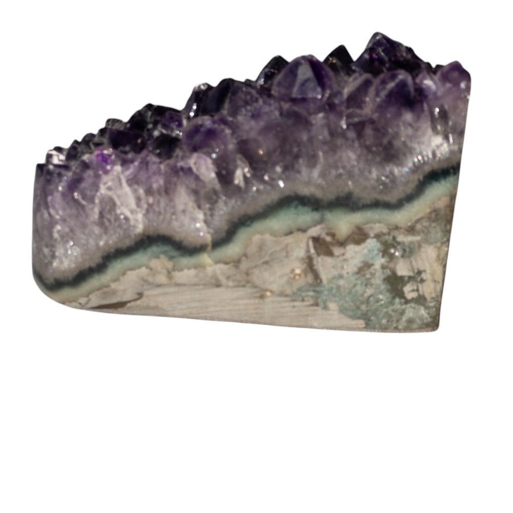 Amethyst Crystal Geode 1lb 5oz Lapidary Rock Hounding Jewelry Making - Picture 8 of 16